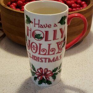 Lenox Coffee Mug Venti Holly Jolly Christmas Color Changing Ceramic Cup 20oz